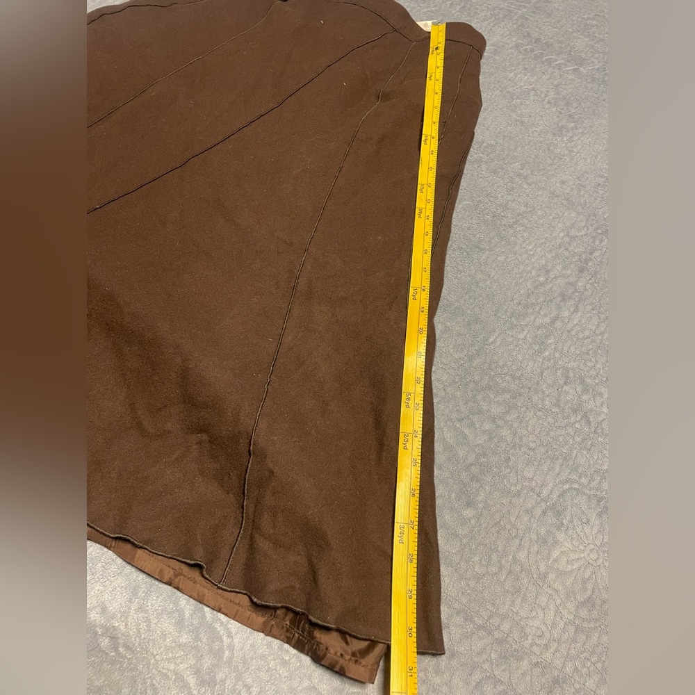 Brown Wool Skirt - Picture 4 of 6